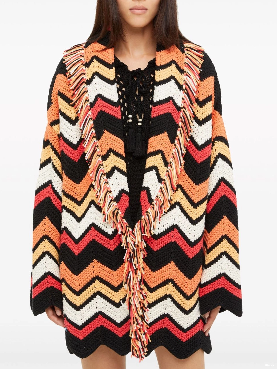 Cheap knit Women Kaleidoscopic Alanui cardigan chevron 0412